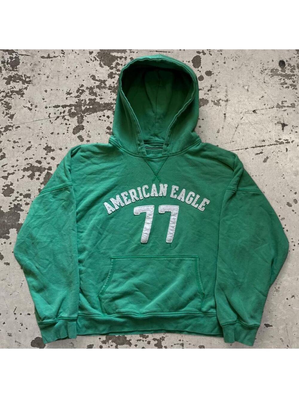 Beautiful Y2K boxy fit Green American Eagle hoodie